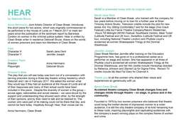 Hear tour programme, 2017-2018