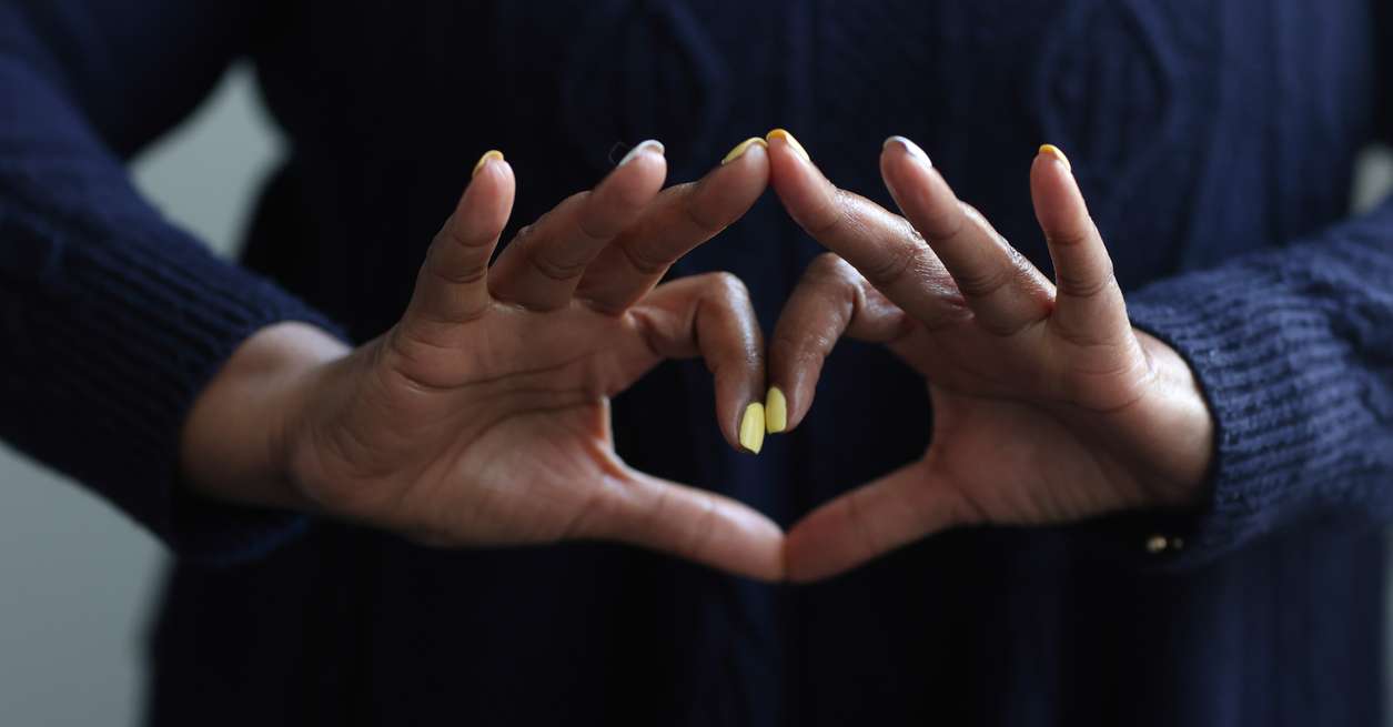 hands in a heart shape