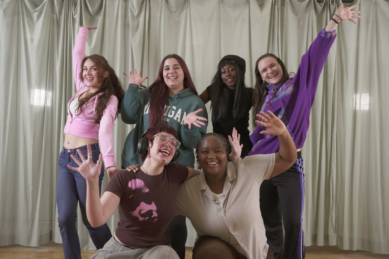 Young Company Members pictured left to right: (back row first): Rebecca, Cheyanne, Ferah, Becki / (front row) K and Myles. Not pictured - Lu, Alisha and Young Company Member X.