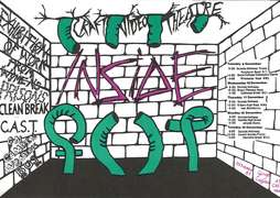 Flyer for Inside Out Exhibition on Camden's Women's Bus, Designed by Ginger Le Grand, 1986