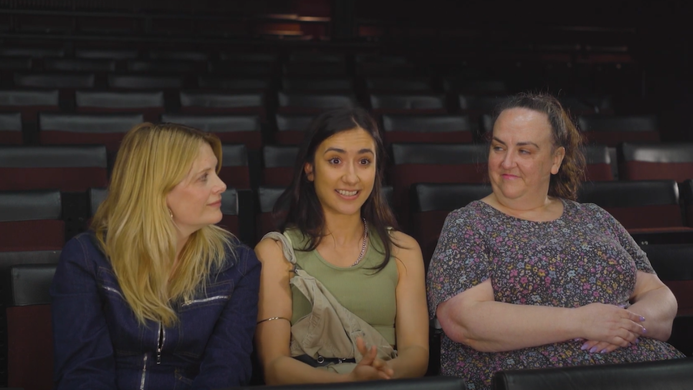 a photo of three cast members from dixon and daughters