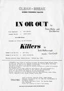 Clean Break In Or Out and Killers Programme 1980