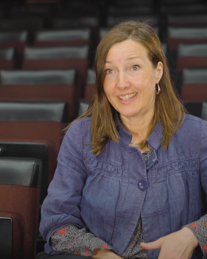 a photo of Deborah Bruce in a theatre