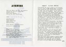 Avenues Flyer inside, 1982