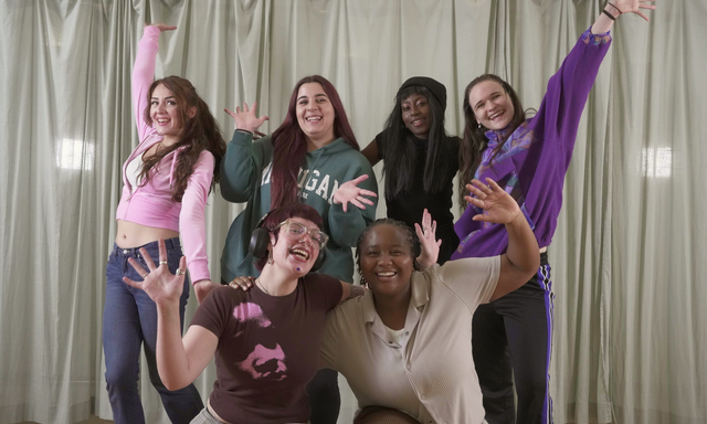 Young Company Members pictured left to right: (back row first): Rebecca, Cheyanne, Ferah, Becki / (front row) K and Myles. Not pictured - Lu, Alisha and Young Company Member X.