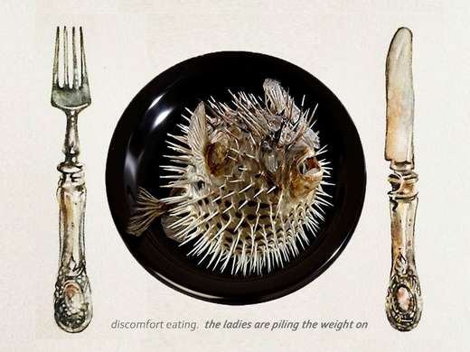 'discomfort eating' by Laura Dean