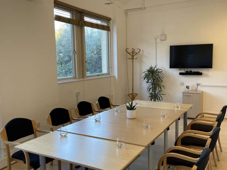 studio 4 set up as a boardroom