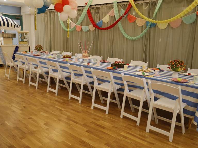 Studio 1 set up for a childrens party