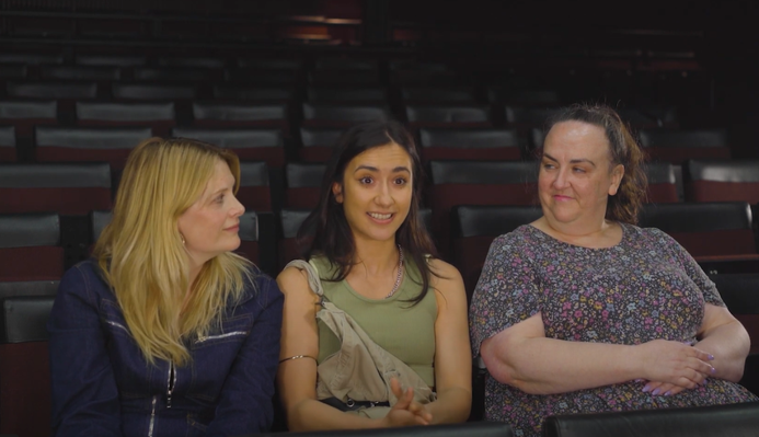 a photo of three cast members from dixon and daughters