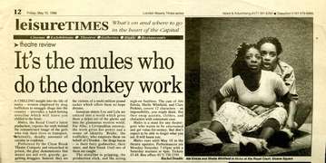 Review of Mules in Westminster Times, 10 May 1996