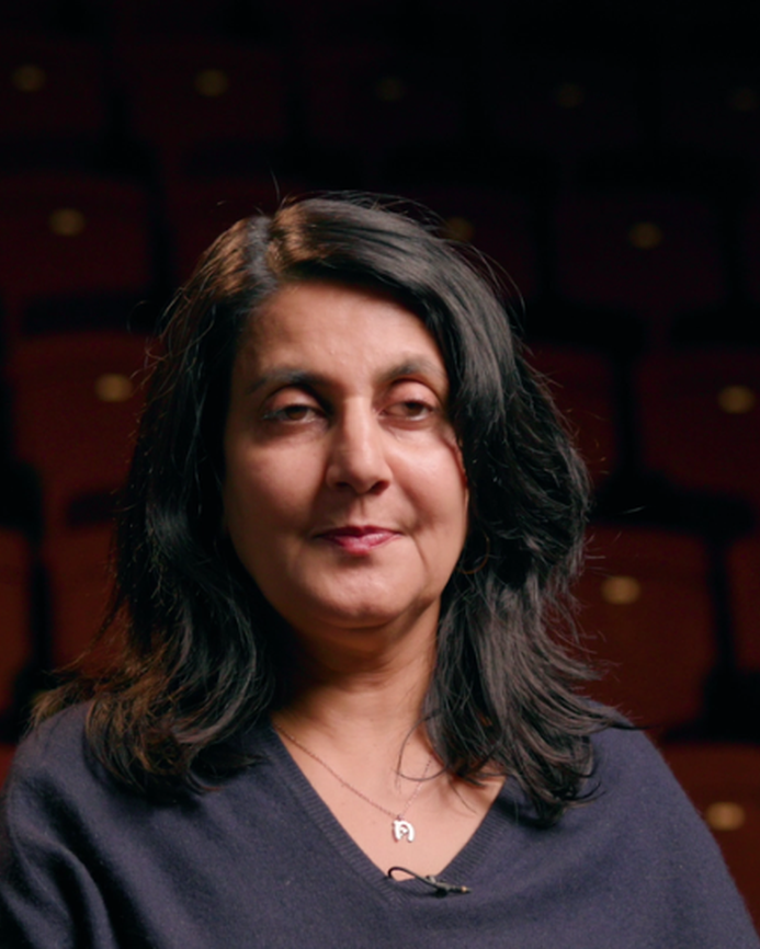 Gurpreet Kaur Bhatti sat in a theatre
