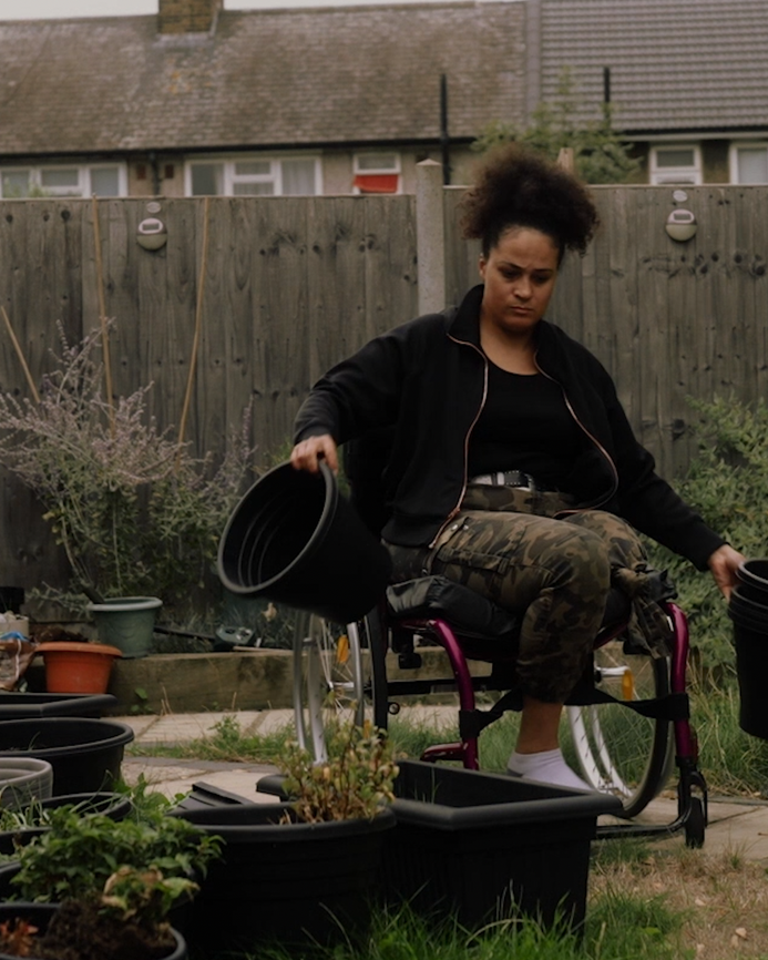 A photo of Carina gardening