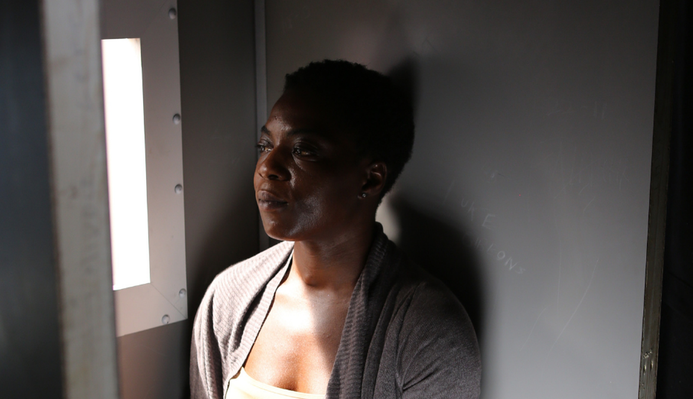 a photo of Fuke on the set of Sweatbox