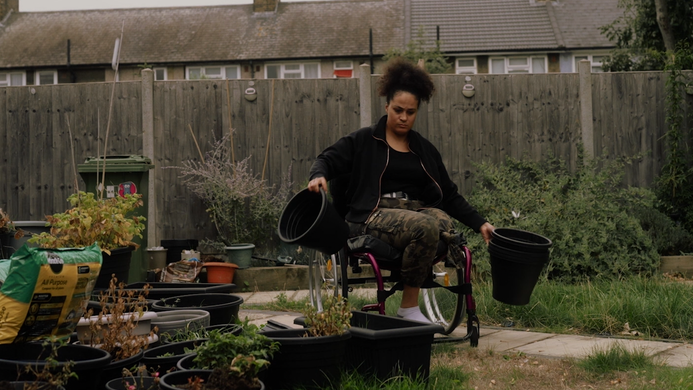 A photo of Carina gardening