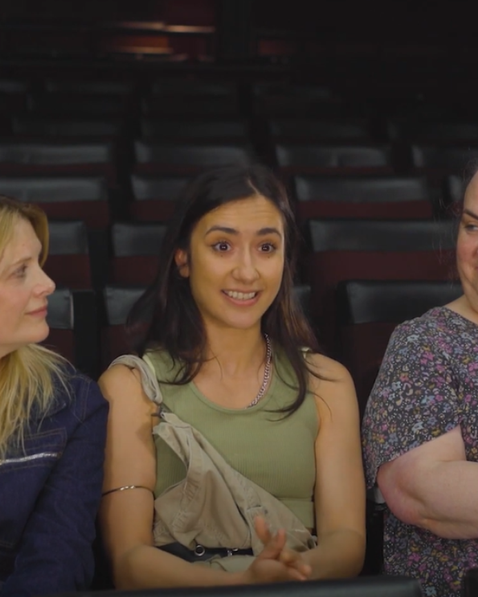 a photo of three cast members from dixon and daughters