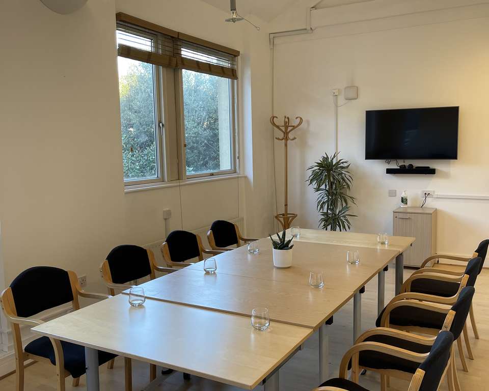 studio 4 set up as a boardroom