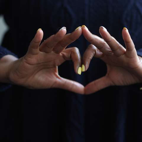 hands in a heart shape